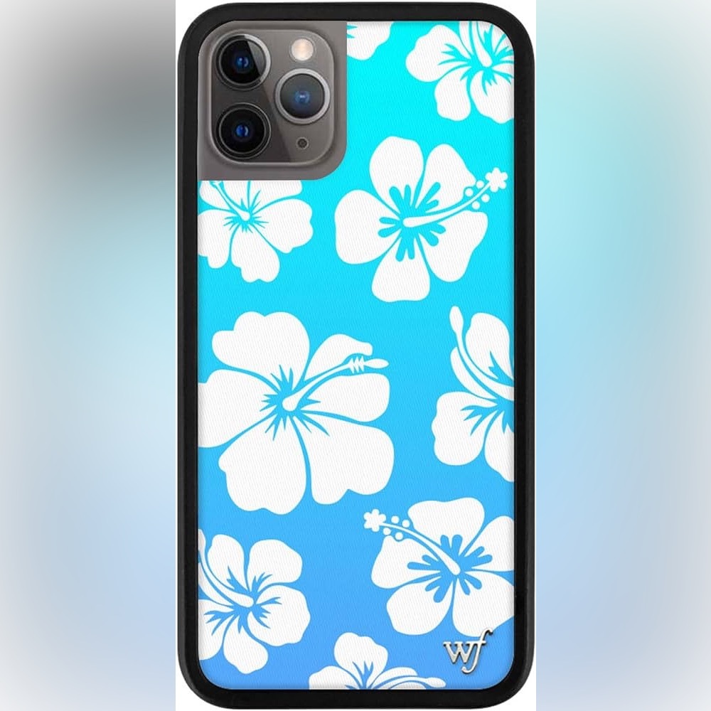 iPhone 11 Pro Blue Hibiscus Wildflower Case
